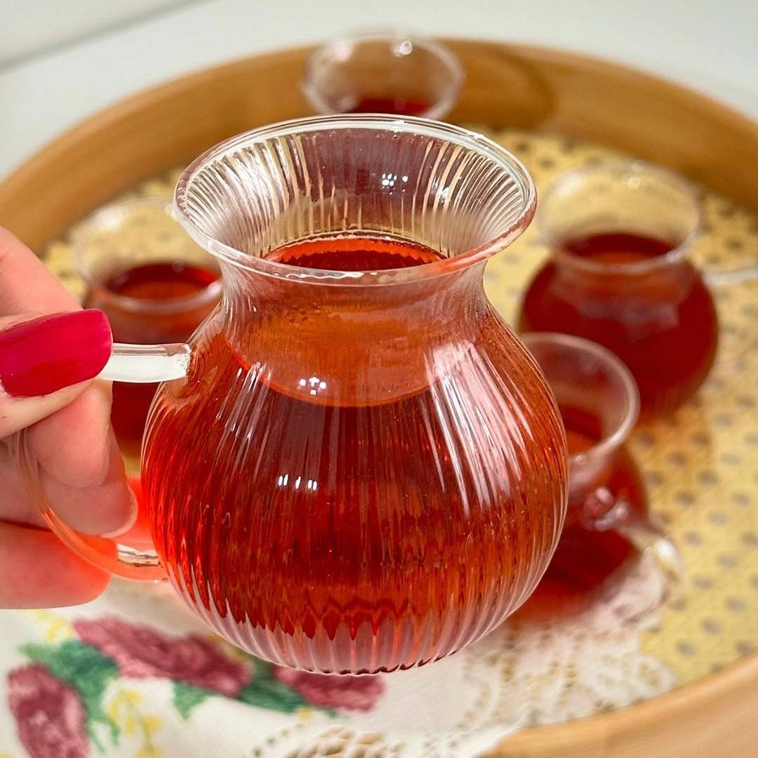 طقم استكانه شاي مضلع
